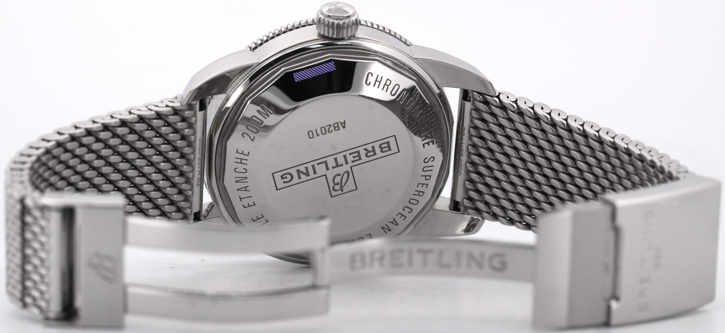 2025 PAPERS Breitling Superocean Heritage B20 BLUE Stainless 42mm AB2010 BOX