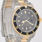 Rolex Submariner Date BLACK 18K Yellow Gold SEL Stainless Steel 40mm Watch 16613