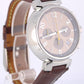 Louis Vuitton Tambour Chronograph Steel Beige 41.5mm Q1122 Brown Leather Watch