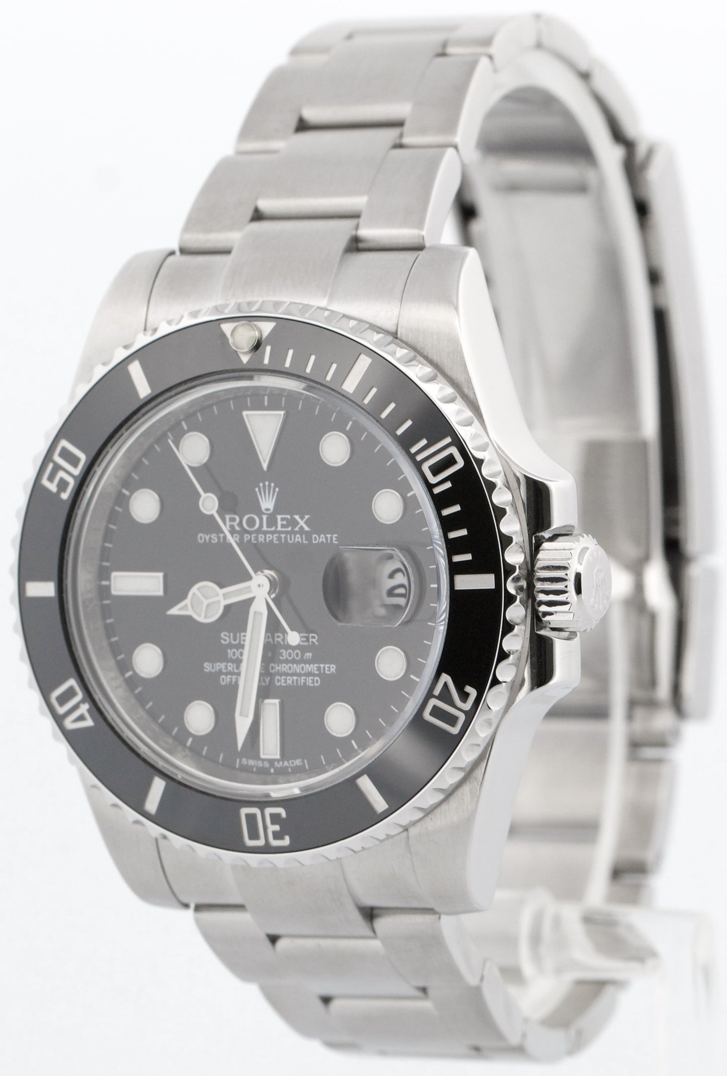 Rolex Submariner Date BLACK Ceramic Stainless Steel Dive 40mm 116610 LN Watch