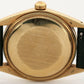 Rolex Oyster Perpetual Date 34mm SILVER 14K Yellow Gold Green Leather 1503 Watch