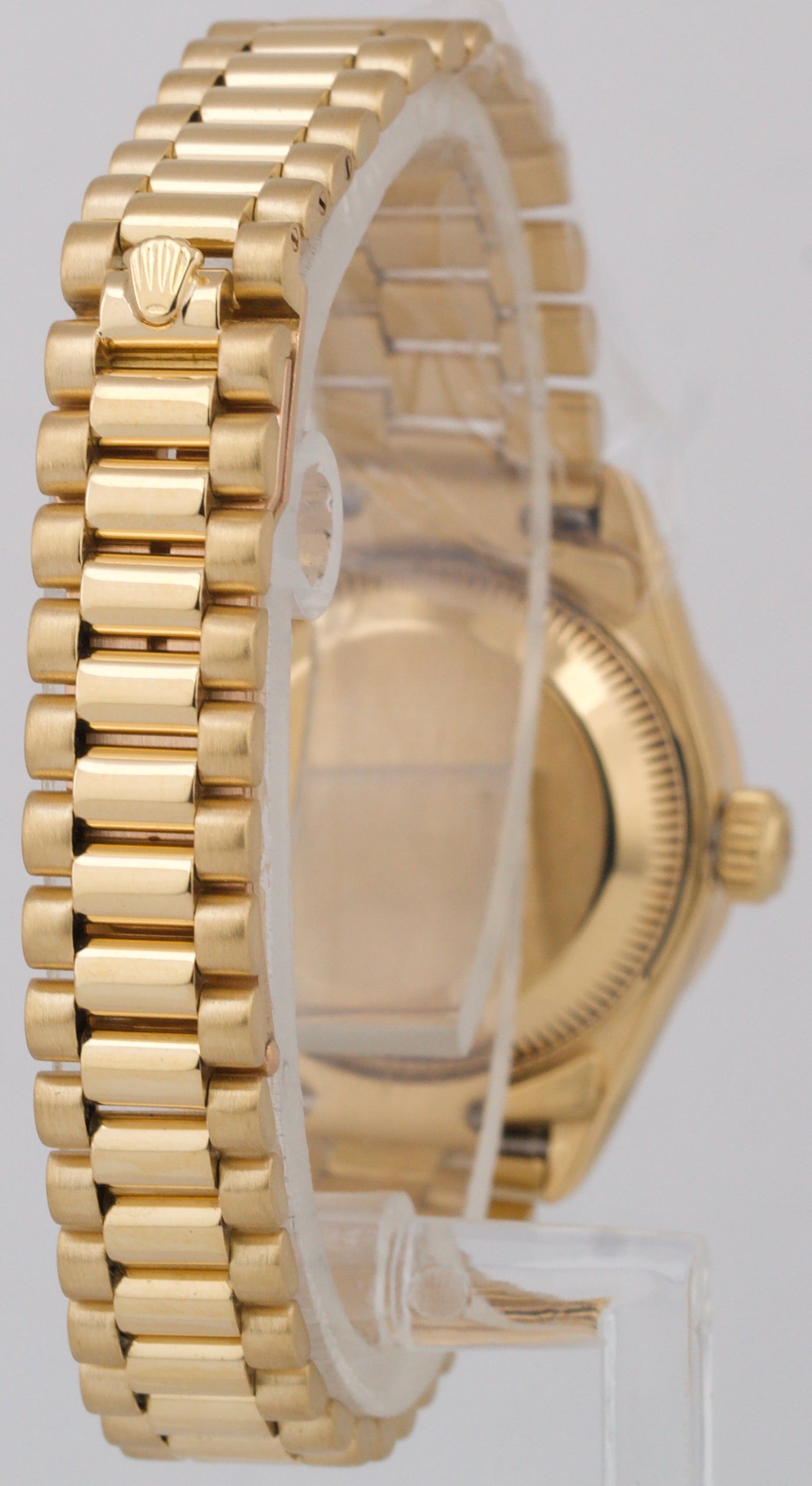 Ladies Rolex DateJust President 26mm CHAMPAGNE DIAMOND 18K Gold 69178 Watch