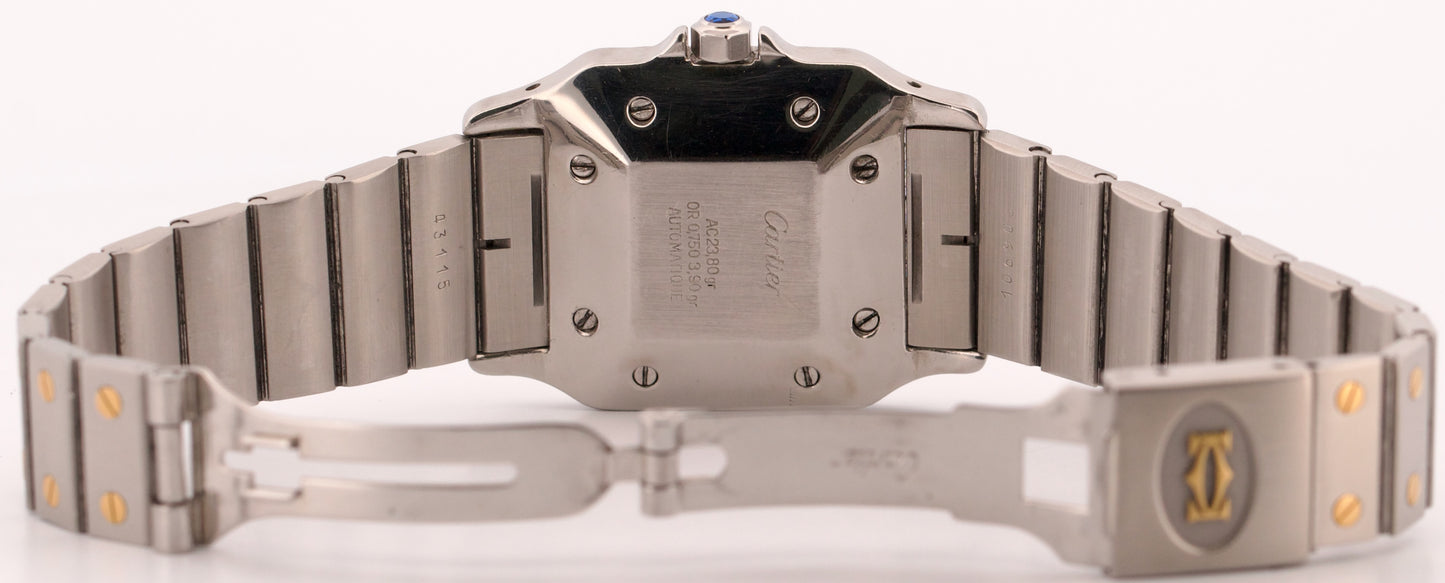 Cartier Santos Carree White Roman SPIDER DIAL 18k Steel Automatic 29mmX41mm 2961