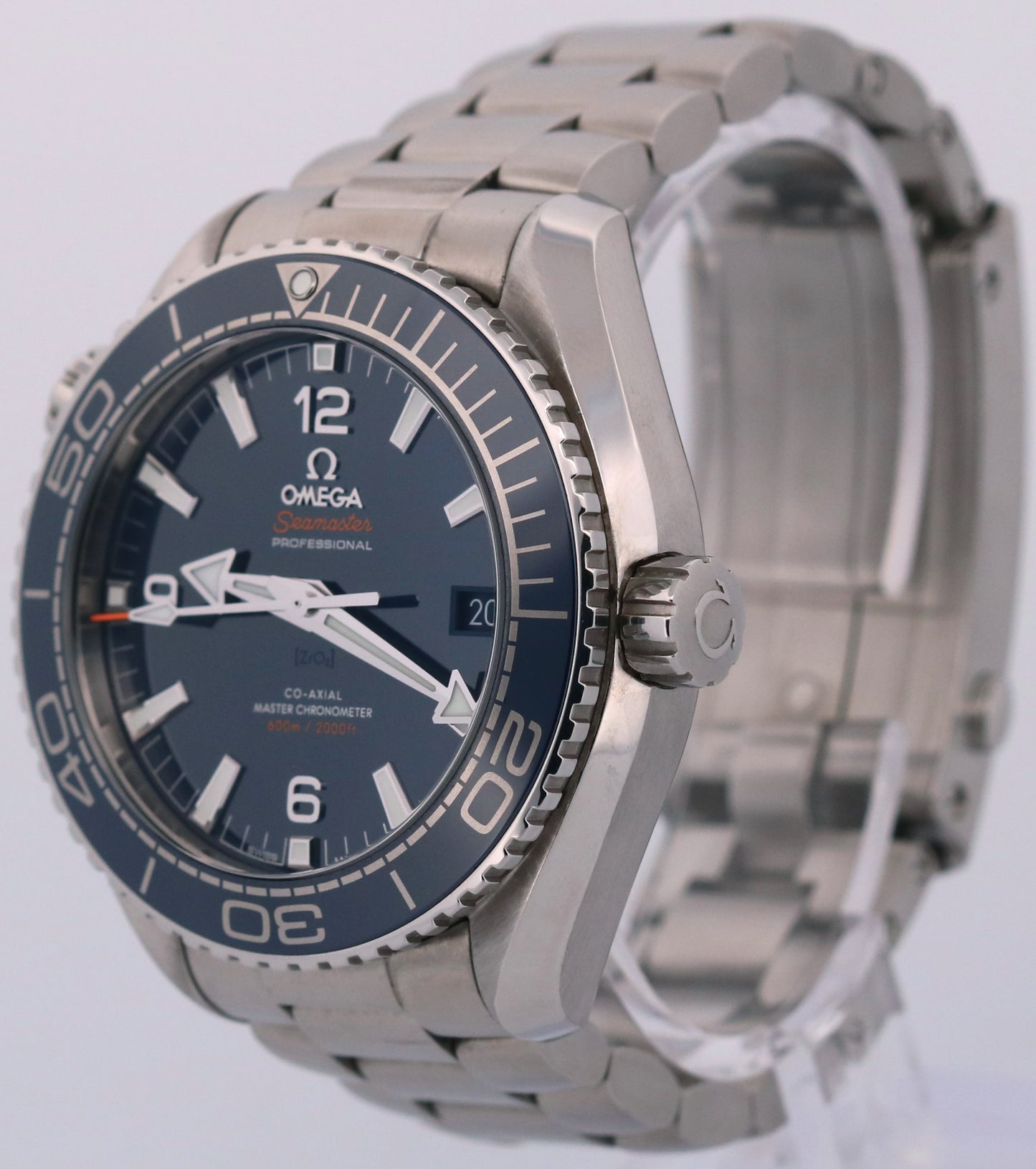 2019 PAPERS Omega Seamaster Planet Ocean 600M BLUE 43mm 215.30.44.21.03.001 BOX