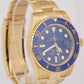 MINT Rolex Submariner Date Ceramic BLUE 18K Yellow Gold 40mm Oyster Watch 116618