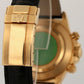 Rolex Daytona Cosmograph WHITE ARABIC 18K Yellow Gold Black Leather 16518 Watch