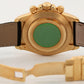 Rolex Daytona Cosmograph WHITE ARABIC 18K Yellow Gold Black Leather 16518 Watch