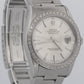 Rolex DateJust 36mm SILVER DIAMOND Stainless Steel Oyster NO-HOLES Watch 16200