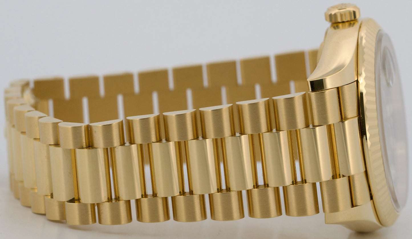 2025 PAPERS Rolex Day-Date President 18K Gold GREY DIAMOND 36mm 128238 BOX