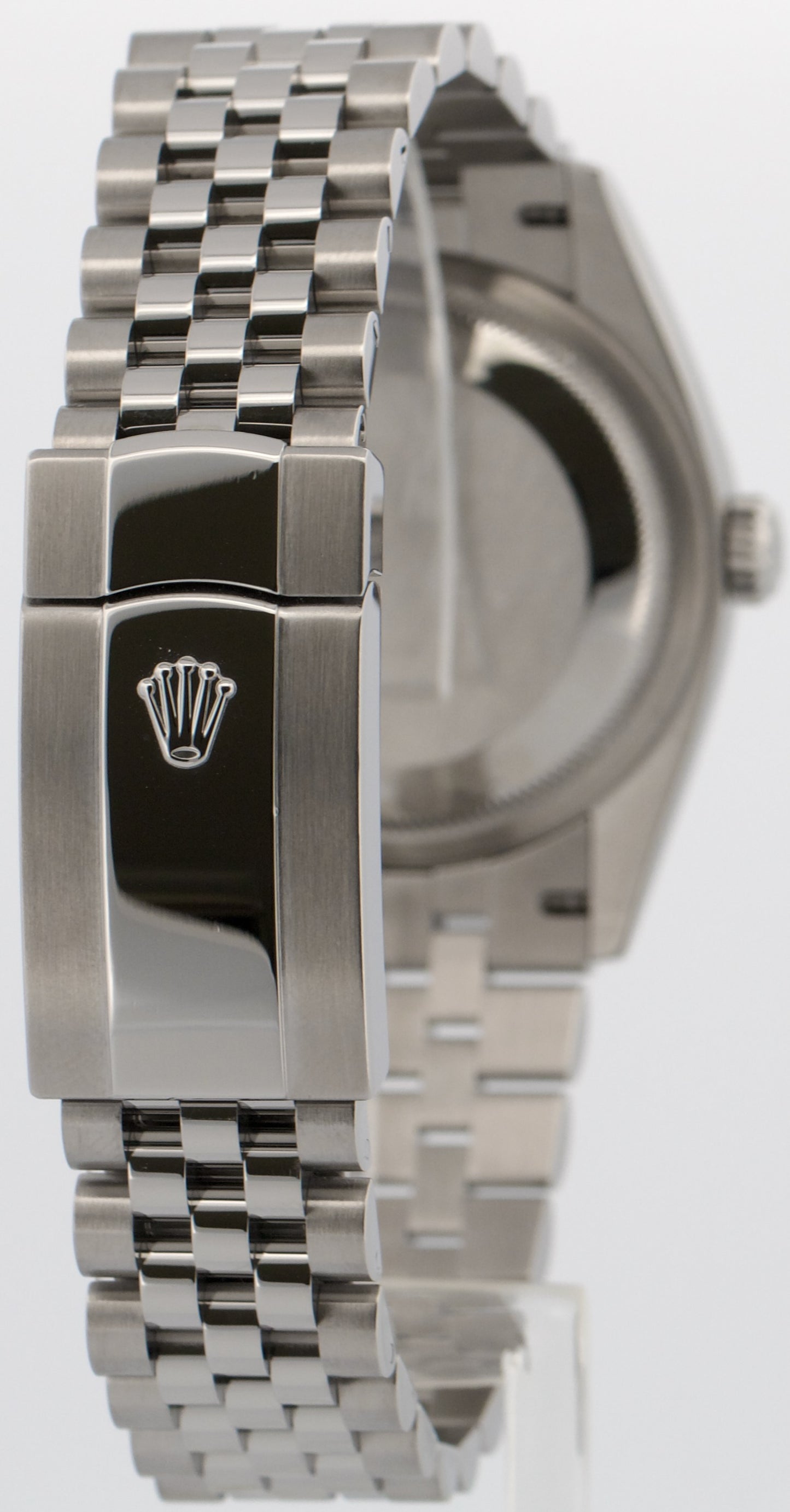 Rolex DateJust 36mm SILVER Stainless Steel Jubilee 18K Gold Fluted 126234 Watch