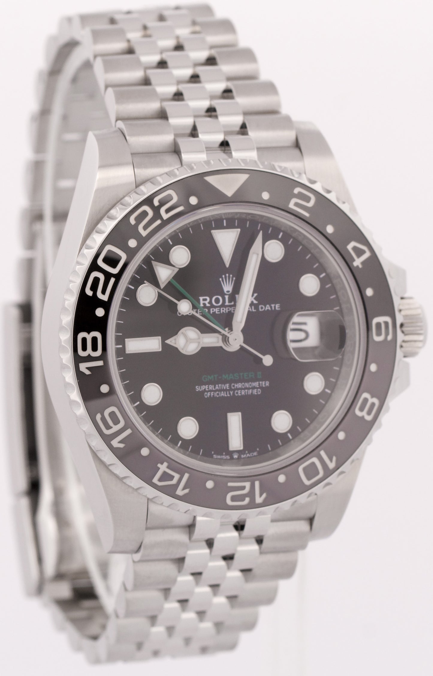 2024 PAPERS Rolex GMT-Master II BRUCE WAYNE Steel JUBILEE 126710 GRNR Watch BOX