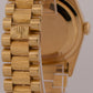 1979 Rolex Day-Date President 36mm WHITE ROMAN BARK 18K Yellow Gold Fluted 18078
