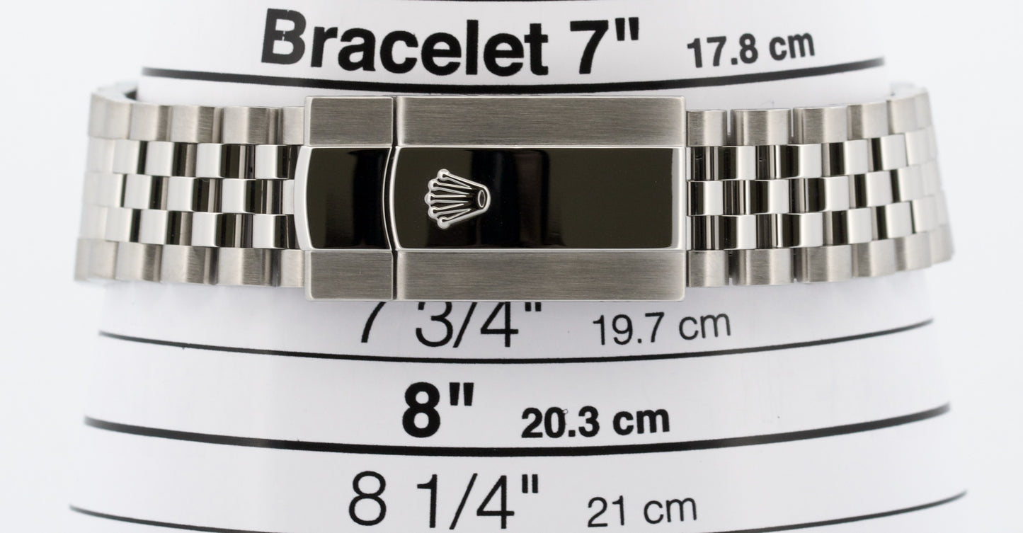 Rolex DateJust 36mm SILVER Stainless Steel Jubilee 18K Gold Fluted 126234 Watch