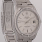 1996 Rolex Oyster Perpetual Date 34mm SILVER Steel Oyster NO-HOLES 15210 Watch