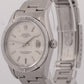 1996 Rolex Oyster Perpetual Date 34mm SILVER Steel Oyster NO-HOLES 15210 Watch