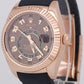 MINT Rolex Sky-Dweller 42mm CHOCOLATE ARABIC Brown 18K Rose Gold 326135 BOX