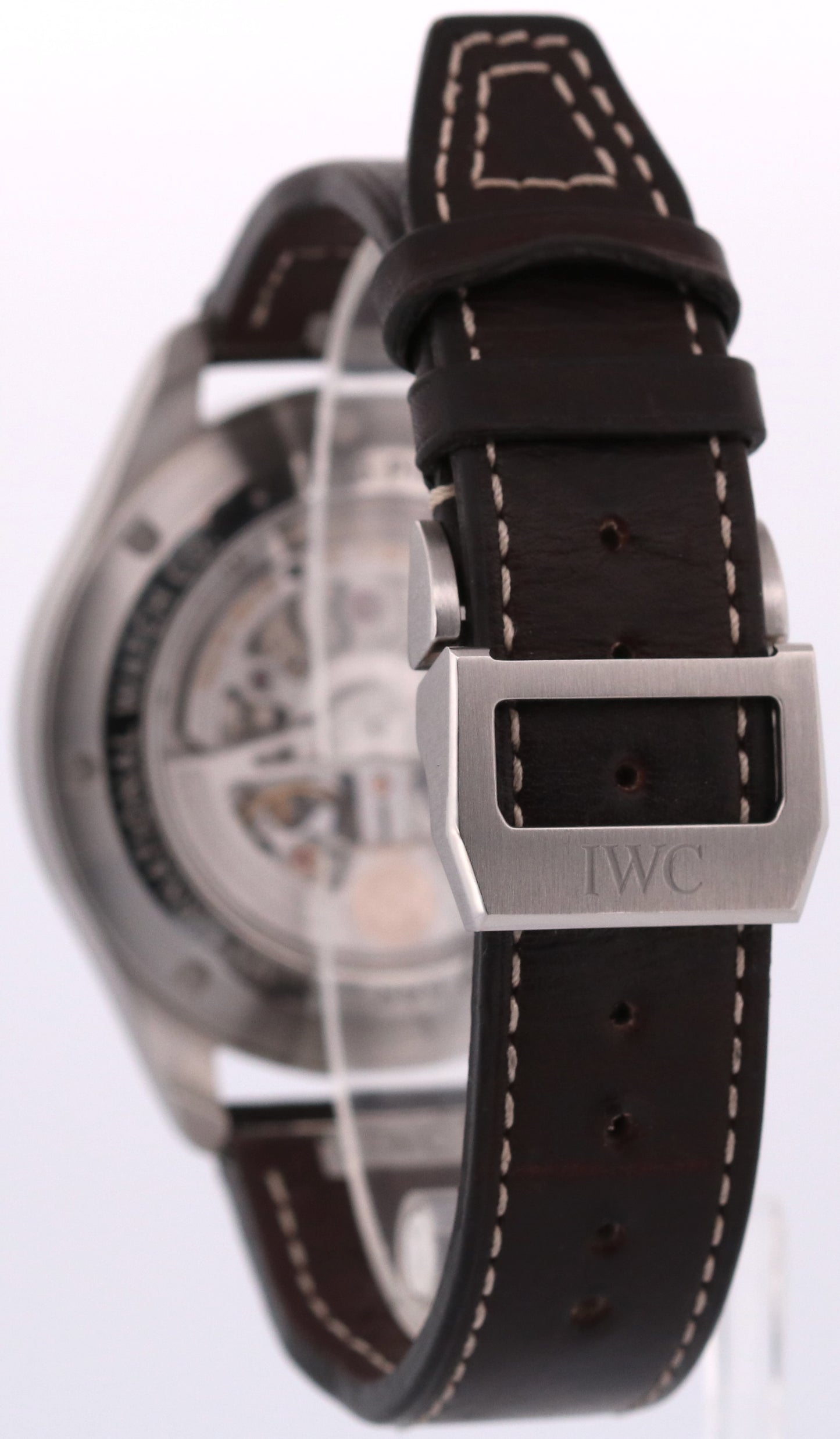 2021 PAPERS IWC Big Pilot 43 BLACK Stainless Steel 43mm Leather IW329301 BOX