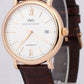 IWC Portofino 18K Rose Gold SILVER Brown Leather IW356504 Automatic 40mm BOX