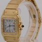 Ladies Cartier Santos WHITE ROMAN DIAMOND 18K Yellow Gold Automatic 24mm 8170