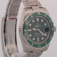 NOS STICKERED 2018 PAPERS Rolex Submariner HULK Steel Green 40mm 116610 LV BOX