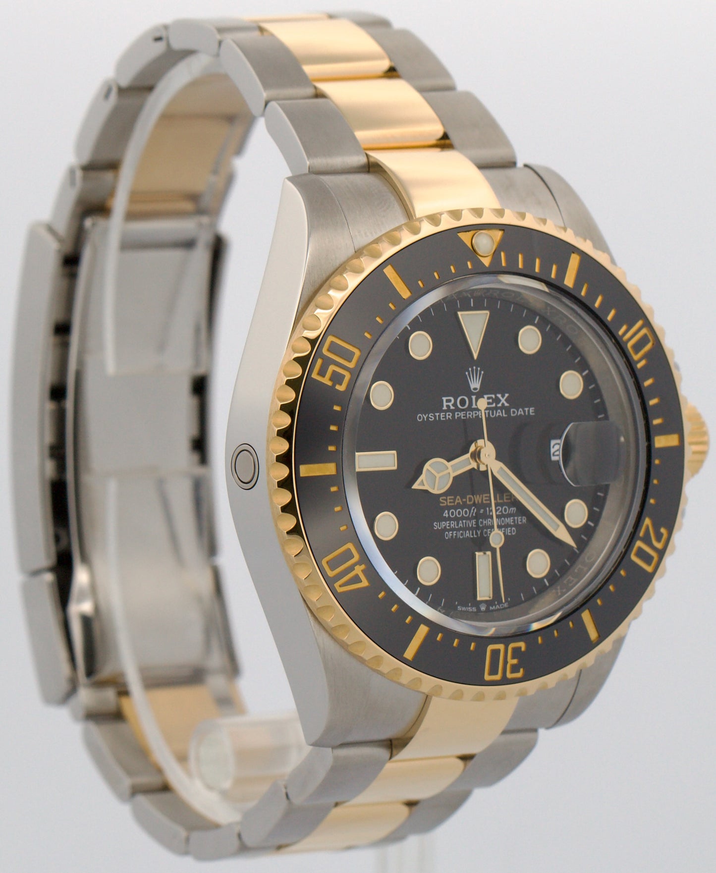 2021 PAPERS Rolex Sea-Dweller 43mm BLACK Two-Tone 18K Gold Steel 126603 BOX