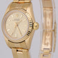 1985 Ladies Rolex Oyster Perpetual 26mm CHAMPAGNE 18K Yellow Gold Fluted 67198