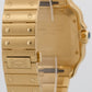 2024 PAPERS Cartier Santos GOLD SUNRAY 18K Yellow Gold 39.8mm 4070 WGSA0095 BOX