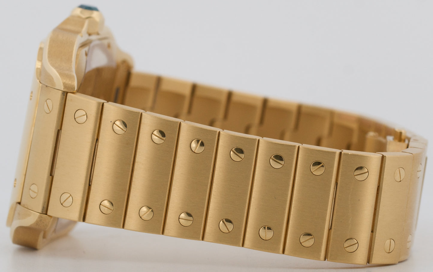 2024 PAPERS Cartier Santos GOLD SUNRAY 18K Yellow Gold 39.8mm 4070 WGSA0095 BOX
