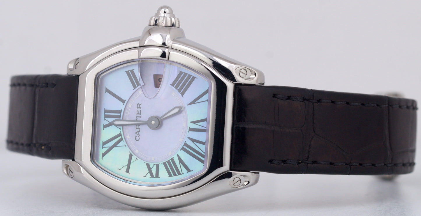 MINT Cartier Roadster CHRISTMAS Limited 31mm MOP Quartz Stainless 2675 W6206007