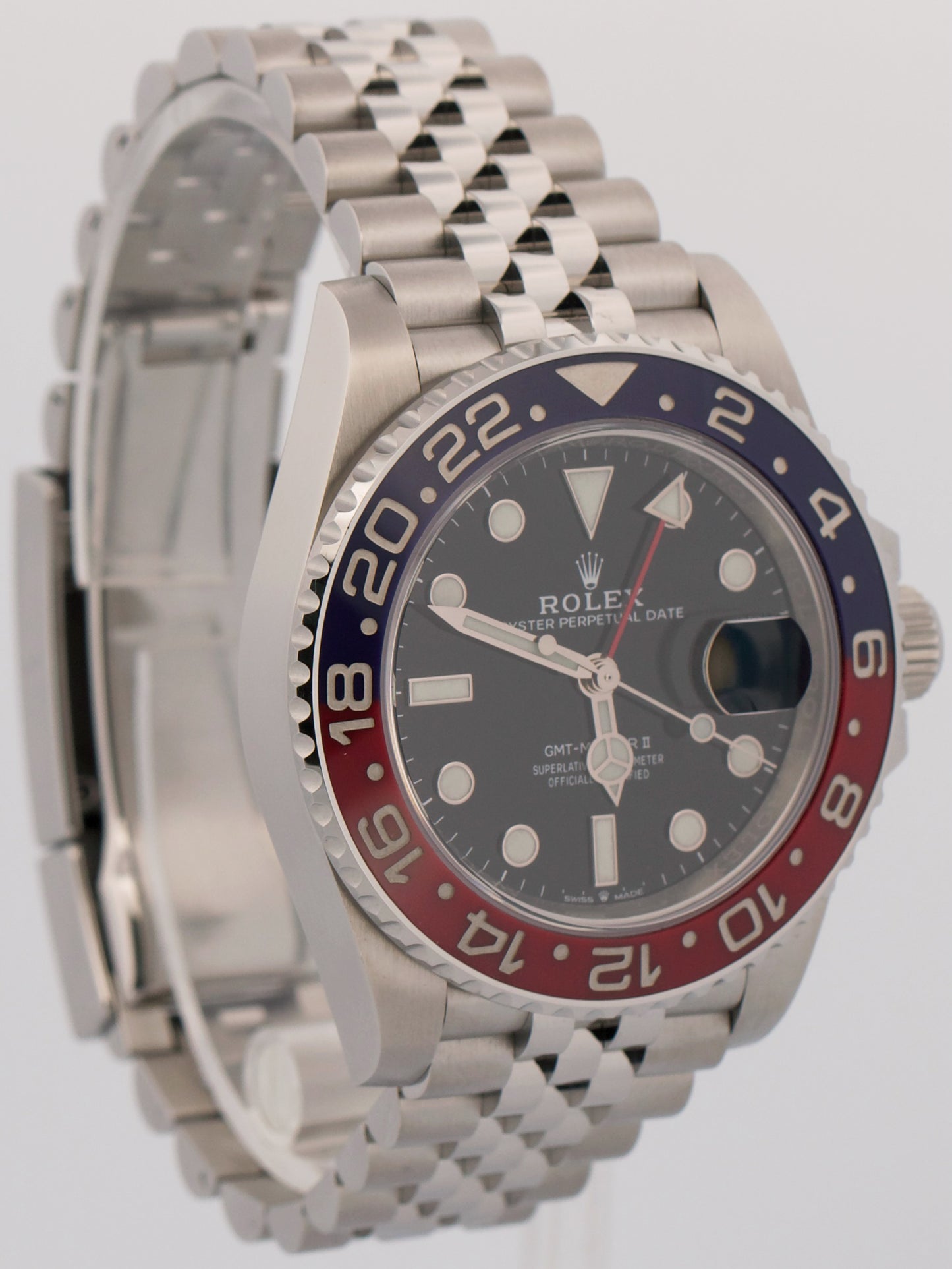 2021 PAPERS Rolex GMT-Master II PEPSI Red Blue 40mm JUBILEE 126710 BLRO BOX