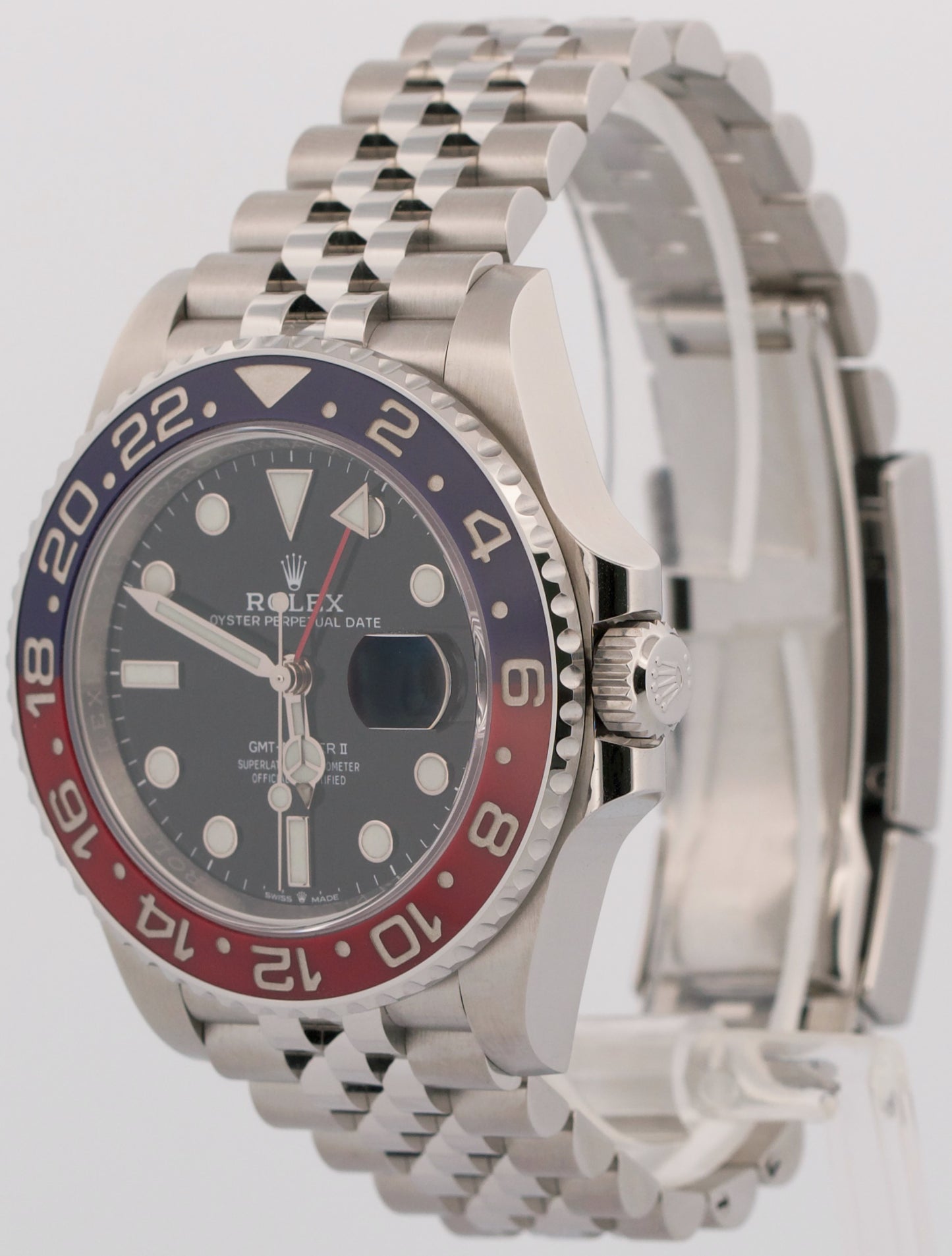 2021 PAPERS Rolex GMT-Master II PEPSI Red Blue 40mm JUBILEE 126710 BLRO BOX