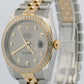 PAPERS Rolex DateJust 36mm FACTORY RHODIUM DIAMOND 18K Gold JUBILEE 116243 BOX