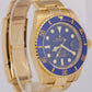 PAPERS Rolex Submariner Date BLUE 40mm Ceramic 18K Yellow Gold 116618 LB BOX