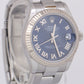 MINT Ladies Rolex DateJust BLUE ROMAN 18K White Gold 31mm Oyster 178274 Watch