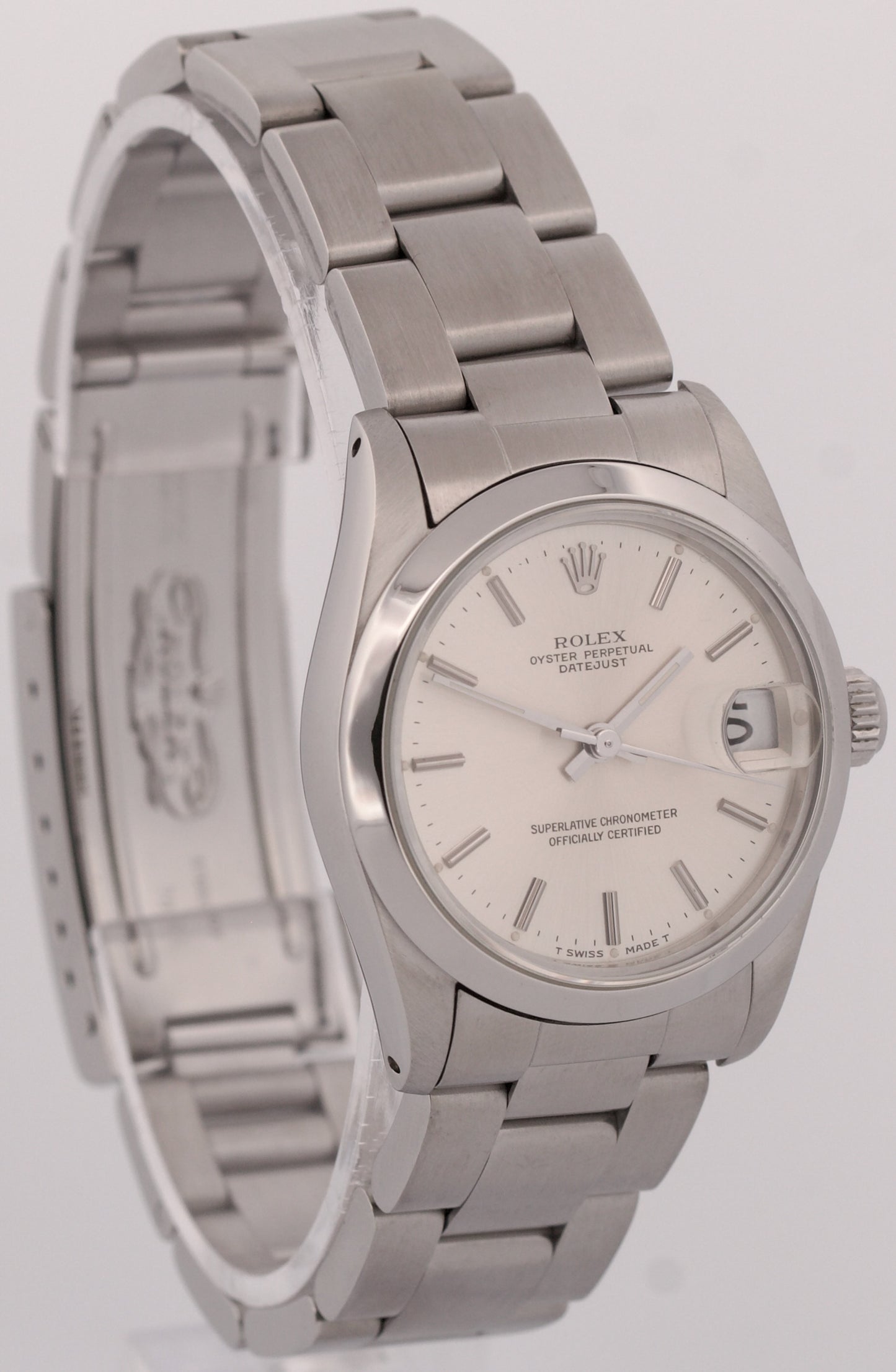 1985 Ladies Rolex DateJust SILVER 31mm Stainless Steel OYSTER Automatic 68240