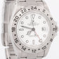 Rolex Explorer II 40mm WHITE Red Stainless Steel Oyster Date GMT Watch 16570