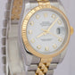 MINT Rolex DateJust 36mm WHITE DIAMOND 18K Gold SUPER JUBILEE 116233 Watch