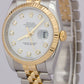 MINT Rolex DateJust 36mm WHITE DIAMOND 18K Gold SUPER JUBILEE 116233 Watch
