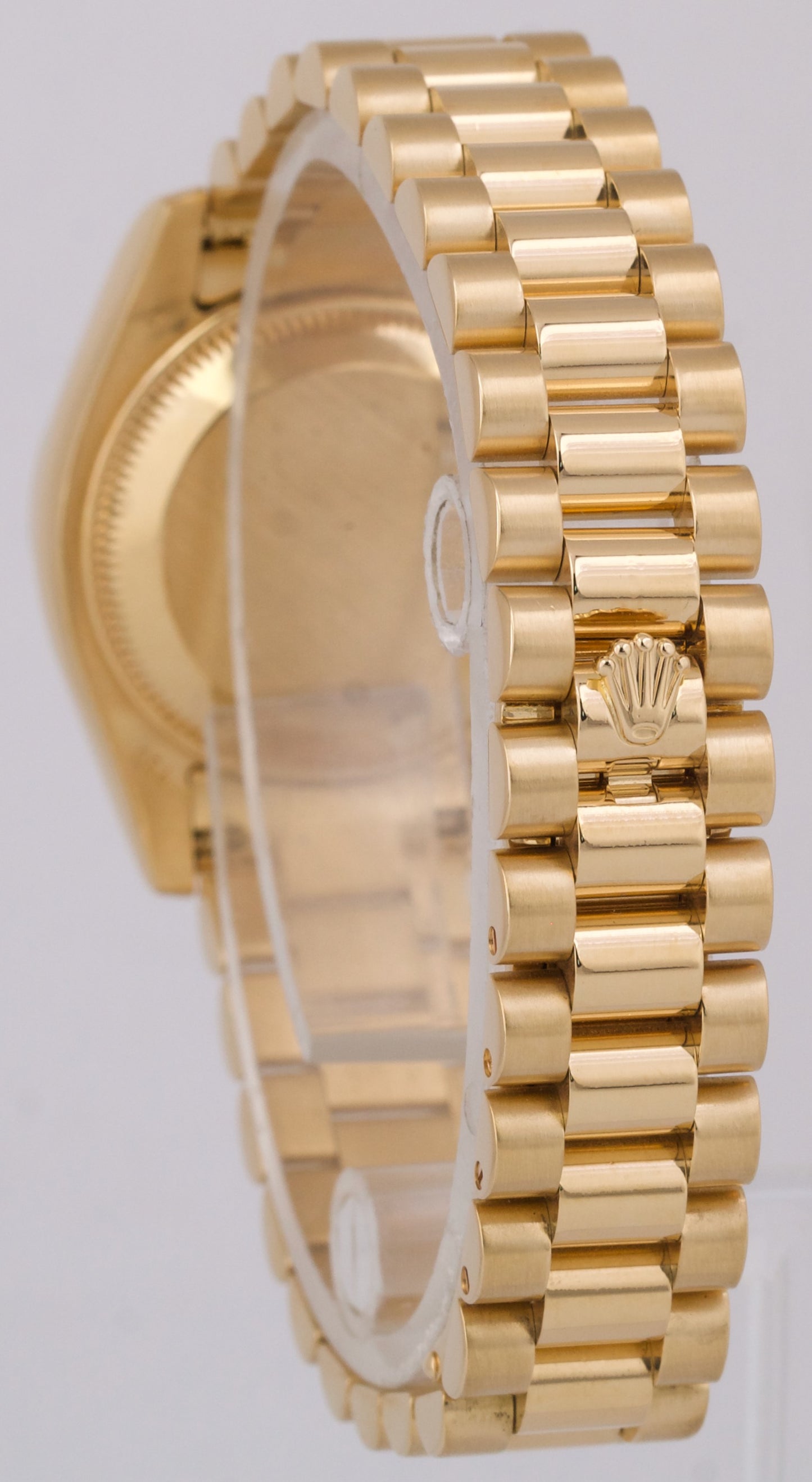 PAPERS Ladies Rolex DateJust President 26mm CHAMPAGNE 18K Yellow Gold 179178 BOX