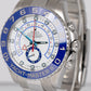 MINT PAPERS Rolex Yacht-Master II 44mm White Stainless Blue Watch 116680 BOX