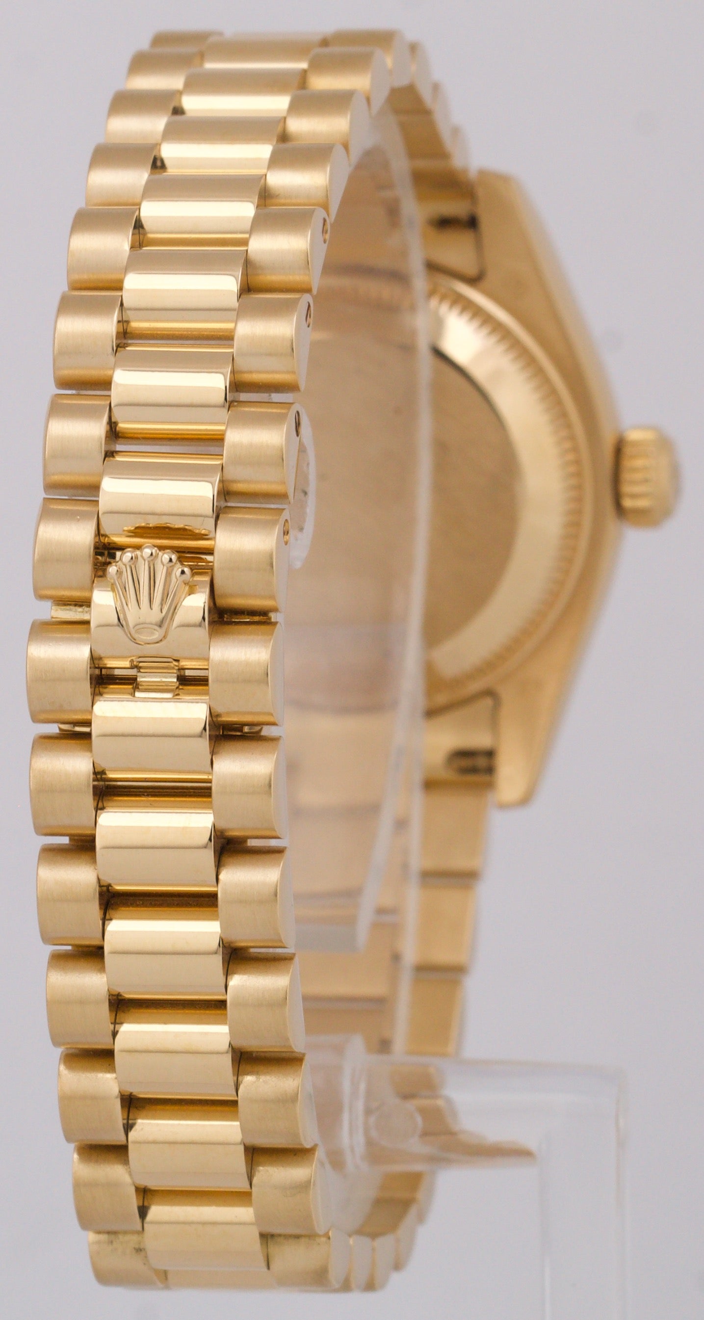 PAPERS Ladies Rolex DateJust President 26mm CHAMPAGNE 18K Yellow Gold 179178 BOX