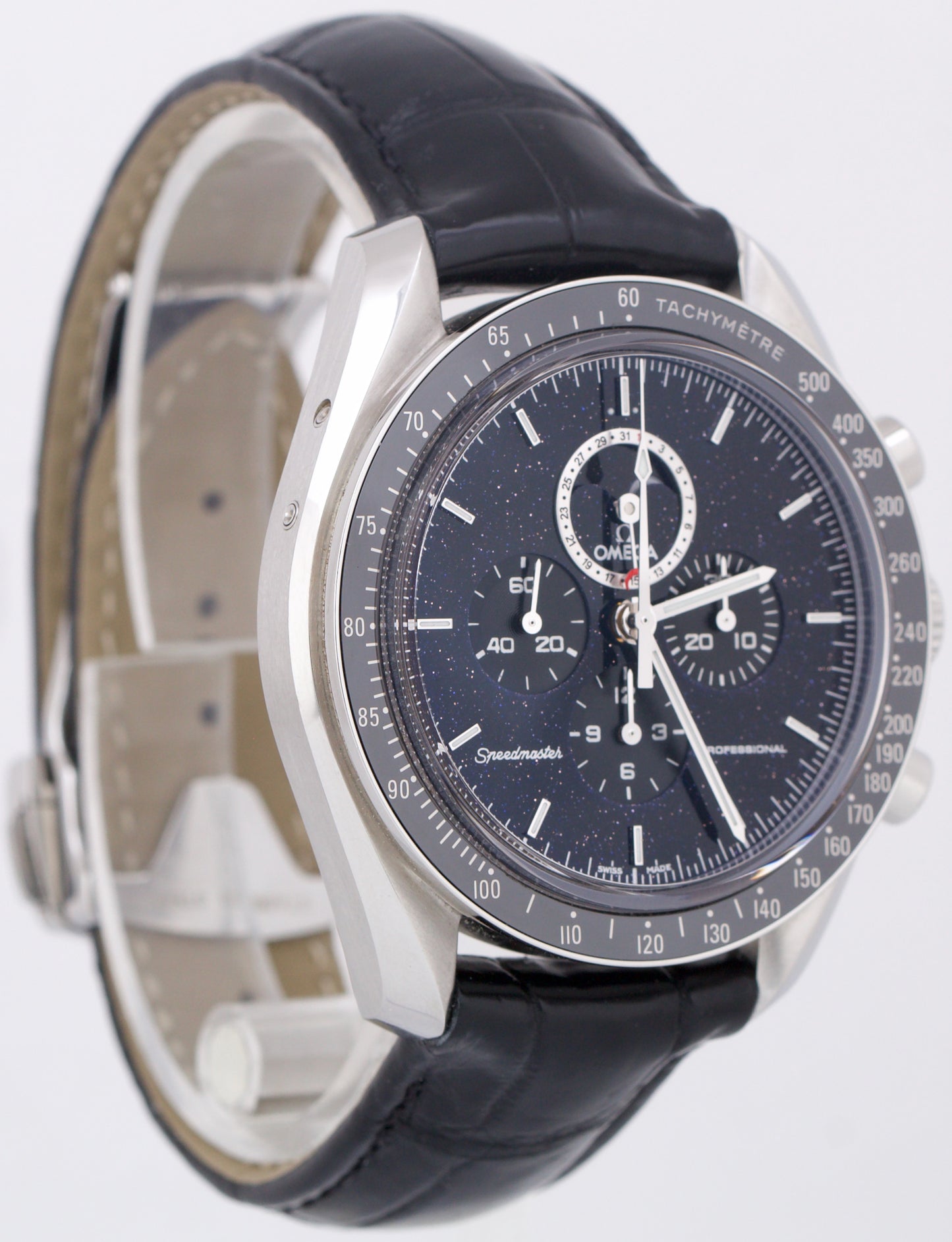 PAPERS Omega Speedmaster Moonphase AVENTURINE 44.25mm 311.33.44.32.01.001 BOX