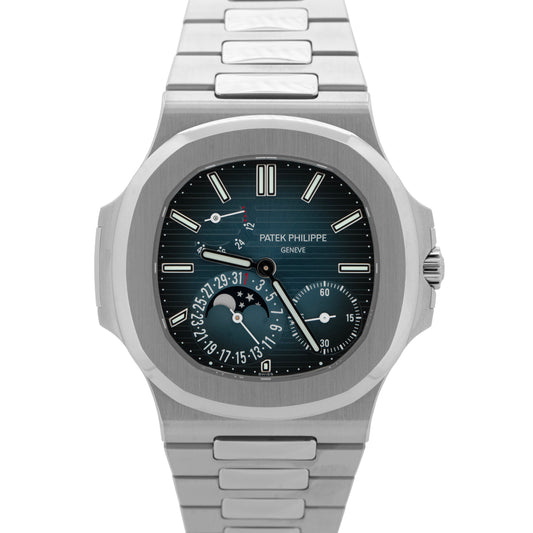 BRAND NEW 2021 Patek Philippe Nautilus Blue Moon Phase 40mm 5712/1A-001 BOX B+P