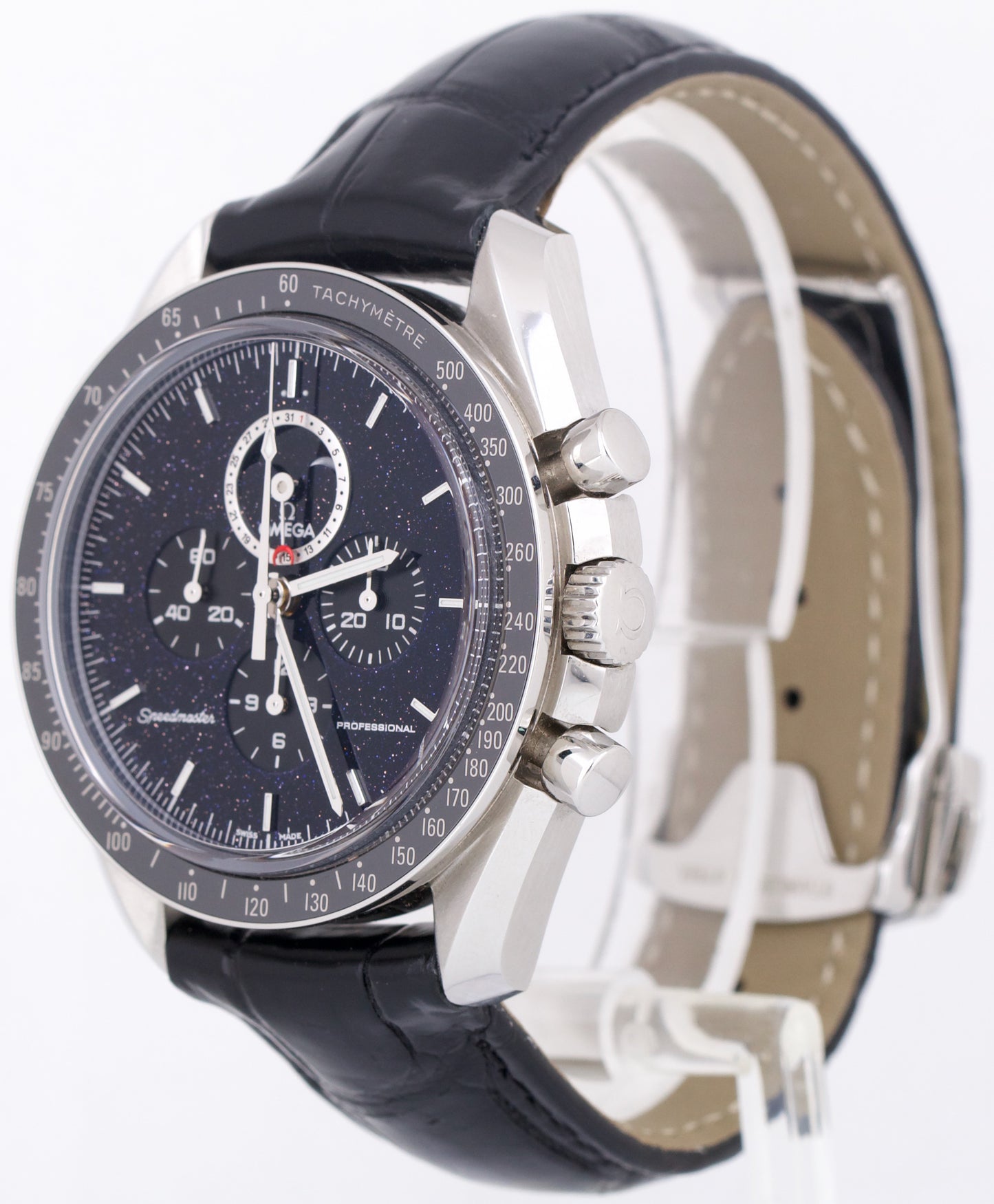 PAPERS Omega Speedmaster Moonphase AVENTURINE 44.25mm 311.33.44.32.01.001 BOX