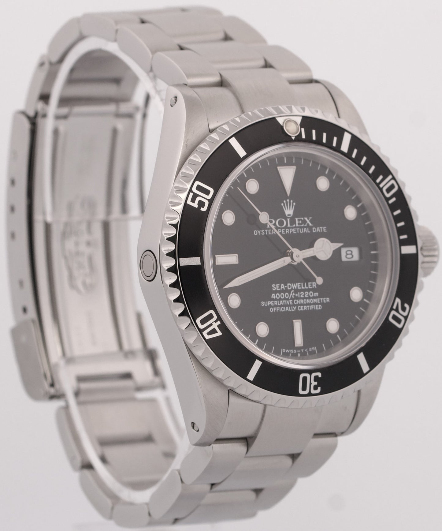 PAPERS Rolex Sea-Dweller BLACK 40mm Stainless Steel Oyster 16600 Dive Watch BOX