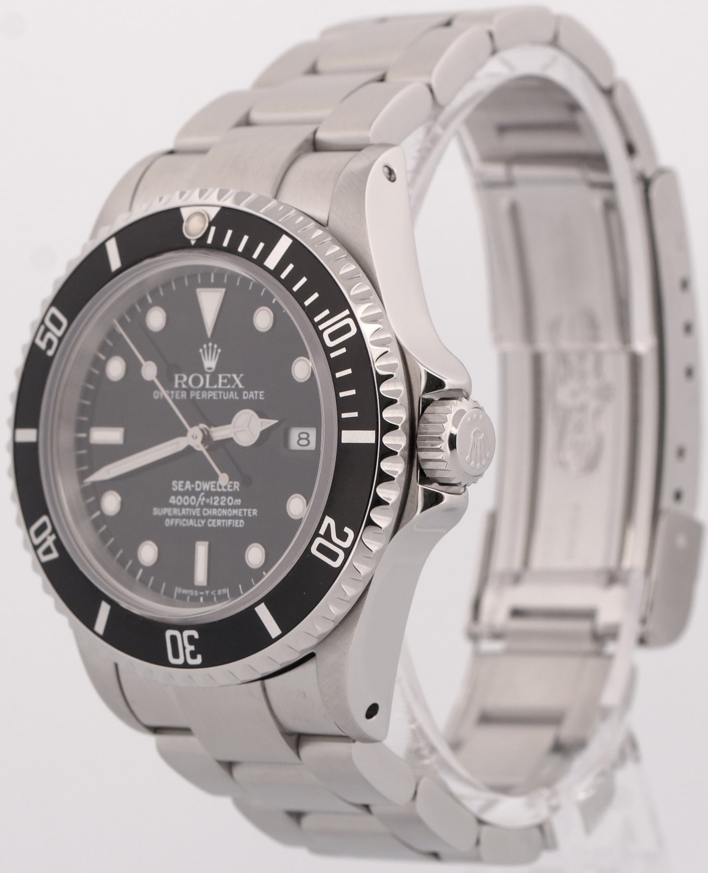 PAPERS Rolex Sea-Dweller BLACK 40mm Stainless Steel Oyster 16600 Dive Watch BOX