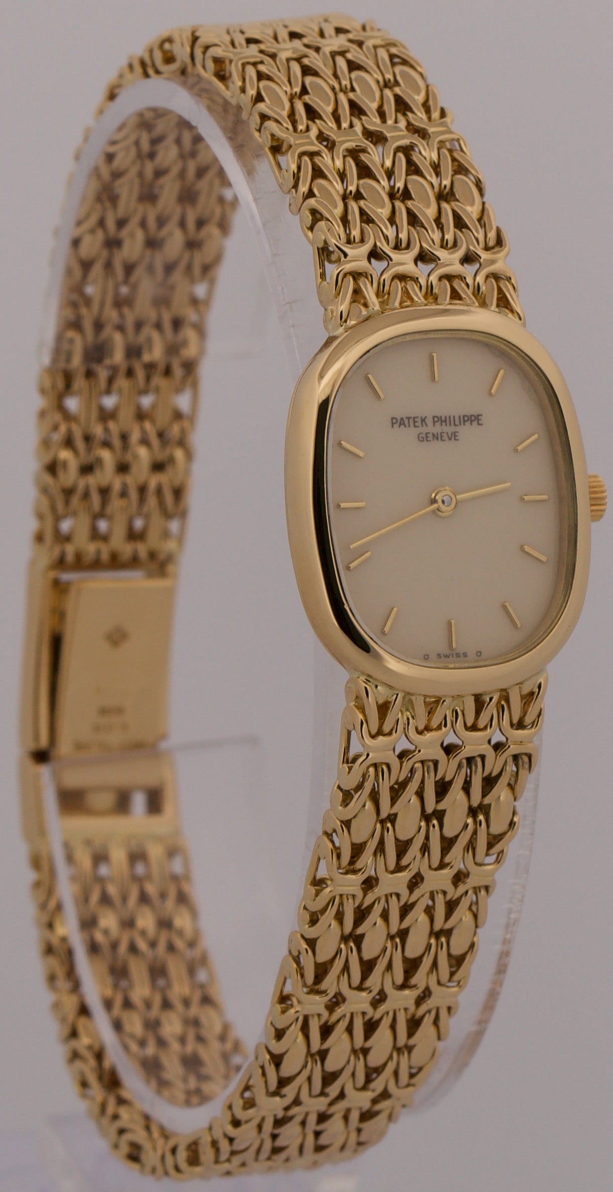 PAPERS Patek Philippe Golden Ellipse 19.5mm IVORY 18K Gold 4764/1J-055 BOX