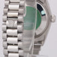 MINT PAPERS Rolex DateJust President Midsize PLATINUM Black 31mm 68246 BOX