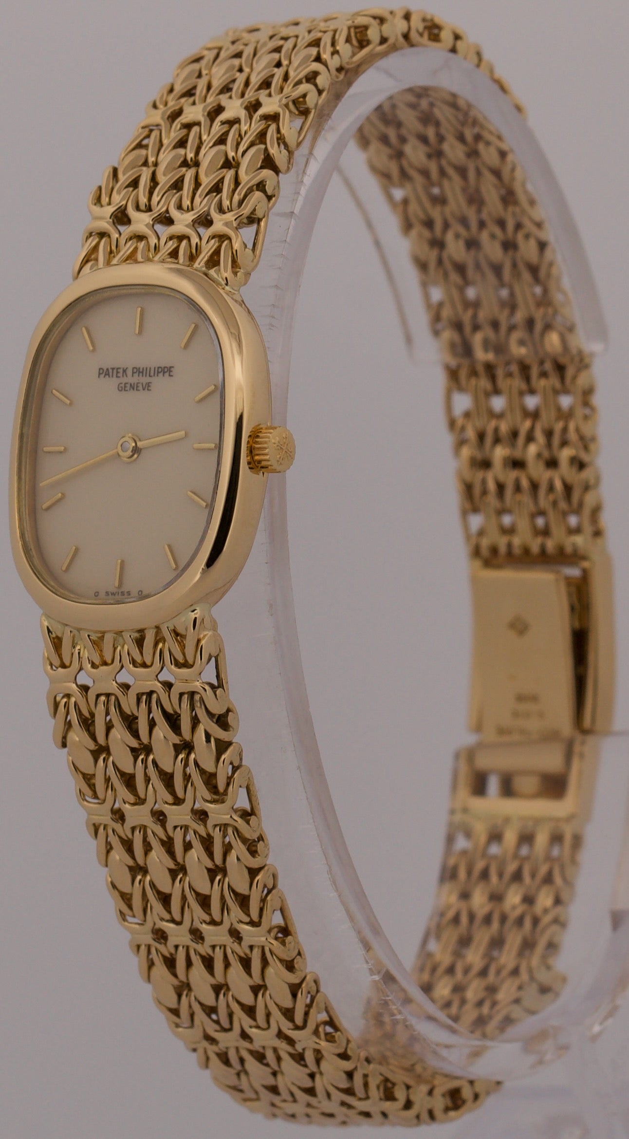 PAPERS Patek Philippe Golden Ellipse 19.5mm IVORY 18K Gold 4764/1J-055 BOX