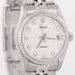Rolex DateJust 31mm SILVER JUBILEE DIAMOND Steel Midsize 18K Fluted Watch 68274